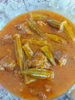 عکسی از دستور خورشت بامیه