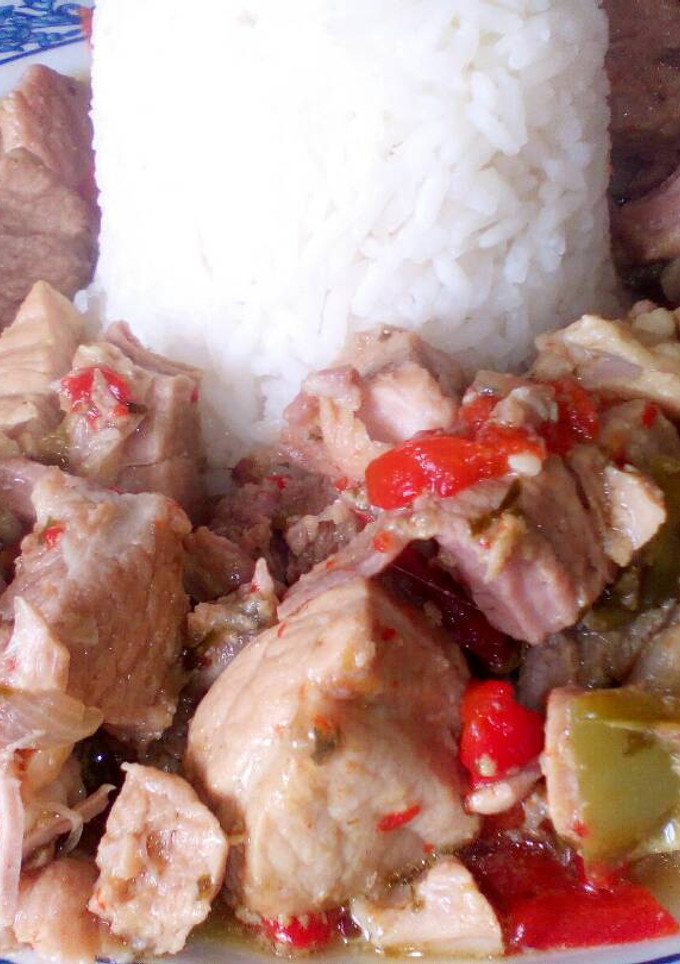 Una foto de Guiso de cerdo al curry