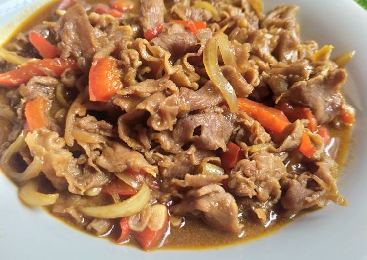 Beef slice teriyaki simpel