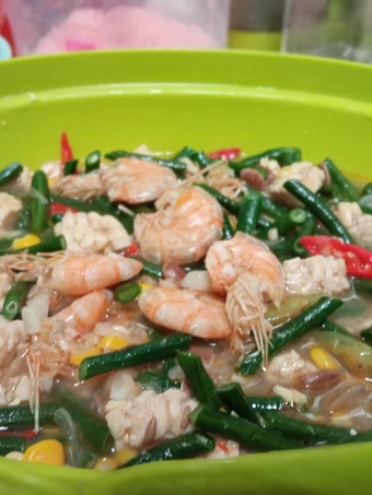 Cara Gampang Membikin Resep Tumis kacang panjang, udang, tempe+ campur tauco yang  Bikin Ketagihan Anti Ribet, Menggugah Selera