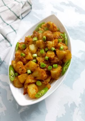 A picture of Ginger, Garlic Flavour Dry Aloo.