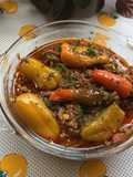 Carne molida con pimientos snack