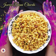 A picture of Jowar dhani chiwda.