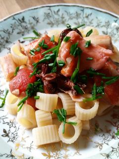 Pasta in Lachs-Tomatensugo!!! Rezepthauptbild