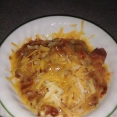 Chili cheese dog bowl A picture of Chili cheese dog bowl.