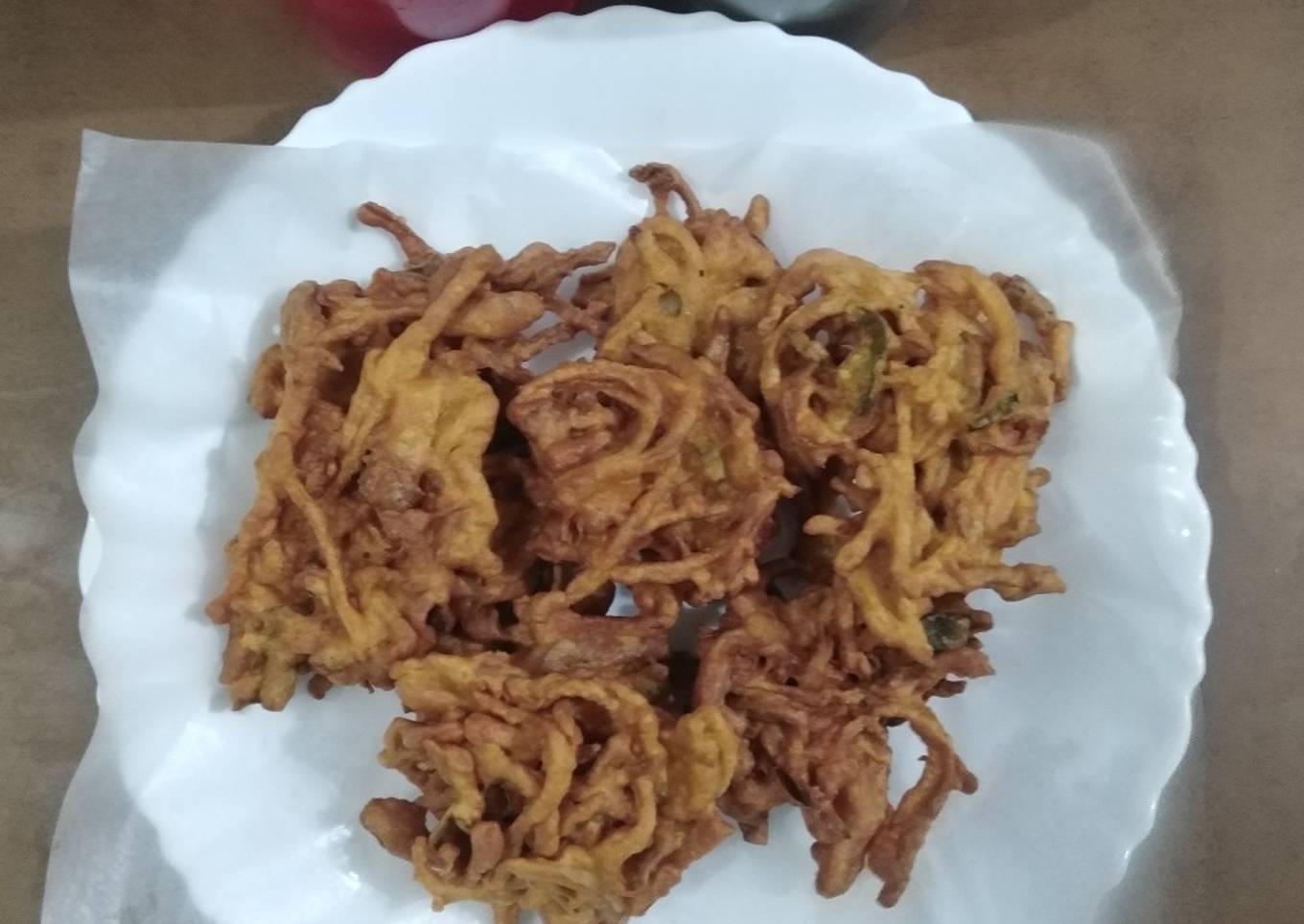 Chinese veg:and spaghetti pakoras