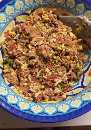 Una foto de Quinoa enchilada