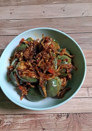 Foto resep Sambalado Terong Bulat Ikan Asin Teri