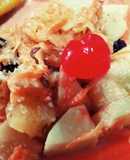 Ensalada dulce de manzana piña y almendras