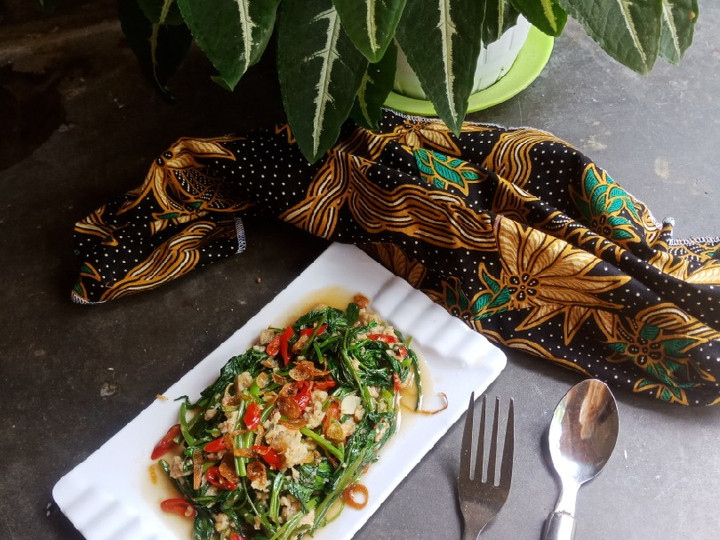 Resep Tumis kangkung oncom, Enak