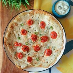 A picture of Rustic Bajra Uttapam.