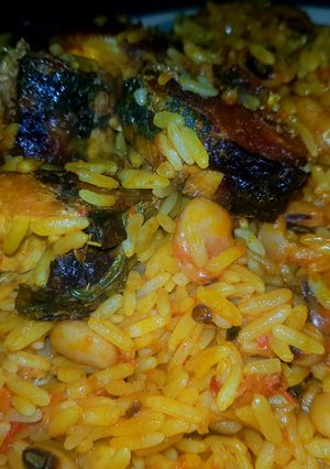 A picture of Palm oil jollof rice.