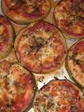 Zapallito italiano asado tipo pizza