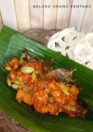 Foto resep Balado Udang Kentang Pete (plus tips)