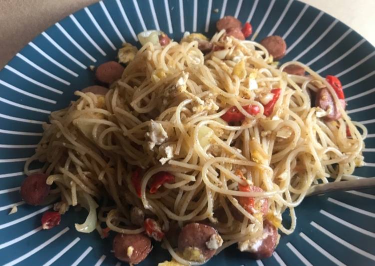 Bagaimana Menyiapkan Spaghetti Tuna Aglio Olio Simple!, Lezat