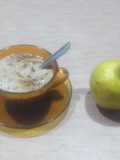 Café con leche descremada más fruta