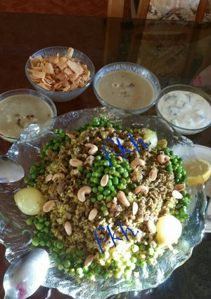 صورة لوصفة فريكة بالبازلاء