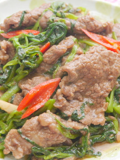 沙茶空心菜炒牛肉 的食譜成品照片