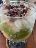 Avocado with Chocolate Syrup