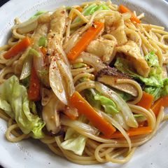 A picture of Vegan Japanese Stir-fried Vegetable & Spaghetti (OR Udon).