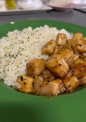 Una foto de 🍚 Tofu teriyaki