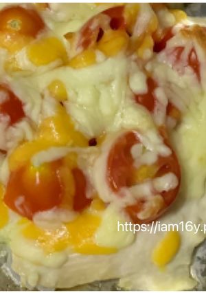 【簡易便當菜】小烤箱料理—焗烤雞胸肉偽披薩 的食譜成品照片