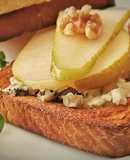 Sándwich de queso Roquefort, Pera y Nueces