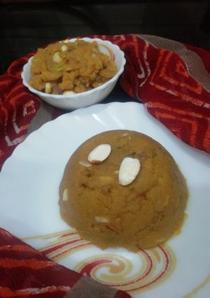 A picture of Moong Daal Milkmaid Halwa.