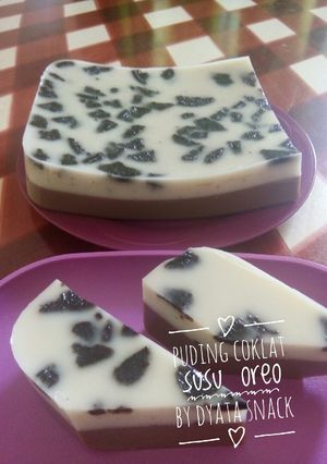Foto resep 32. Puding coklat susu oreo