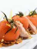 Ensalada de tomate con queso Idiazábal y ventresca