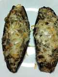 Berenjenas rellenas de brócoli y champiño