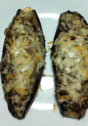 Foto principal de Berenjenas rellenas de brócoli y champiño