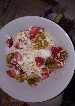 Una foto de Desayuno fresas fit