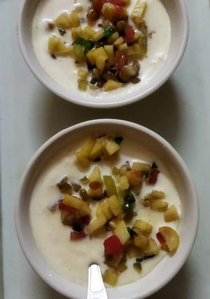 A picture of Cool cool Rabdi with crunchy fruits.