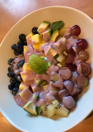 Foto resep Fruits rainbow salad