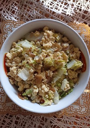 Foto resep Orak-Arik Tahu Telur Sawi Putih #107