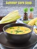 Summer Corn Soup with fresh Herbs/ Krim Sup Jagung