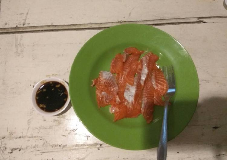 Resep Sashimi salmon Anti Gagal