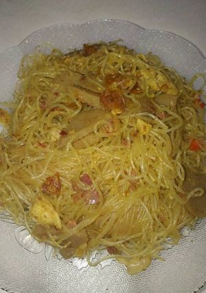 Foto resep 5. Mie bihun goreng kornet+bakso