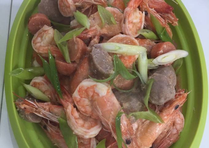 Udang asam manis untuk balita