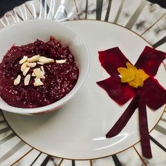 A picture of Beetroot halwa.
