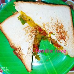 A picture of Sandwich toast with street twist.