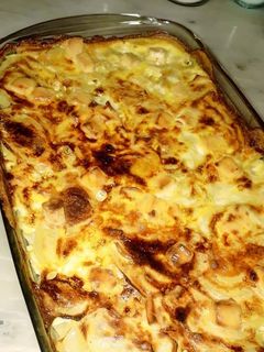 صورة لوصفة غراتان البطاطا وصوص بيشاميل