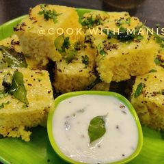 A picture of Moong Dhokla.
