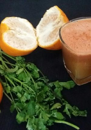 गाजर कीनू जूस (gajar kinnow juice recipe in Hindi) रेसिपी मुख्य फोटो
