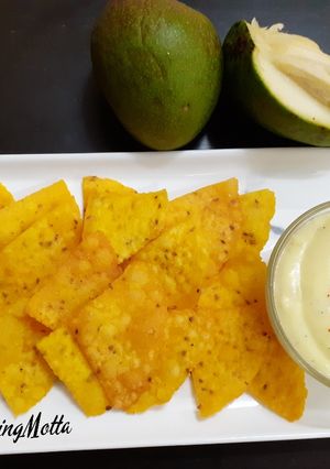 A picture of Raw Mango Nachos Chips.