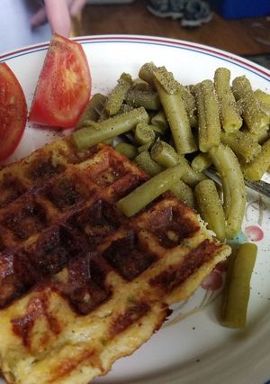 A picture of Chicken jalapeno popper chaffle.