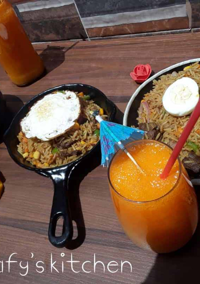 Soyayyiyar shinkafa da lemon mangwaro ainihin hoton girkin