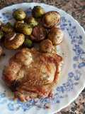 Contramuslo de pollo al horno