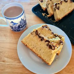 A picture of Dates and Almond Buttercake.